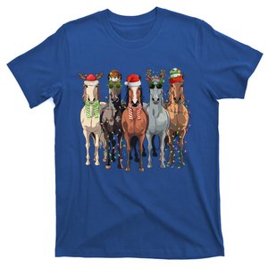 Funny Christmas Horse Reindeer Xmas Horse Santa Horse Lover Great Gift T-Shirt