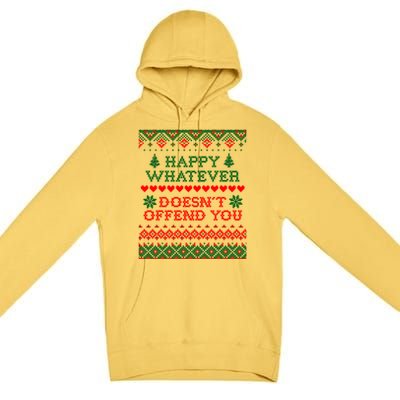 Funny Christmas Happy Whatever Premium Pullover Hoodie