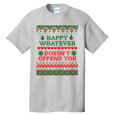 Funny Christmas Happy Whatever Tall T-Shirt