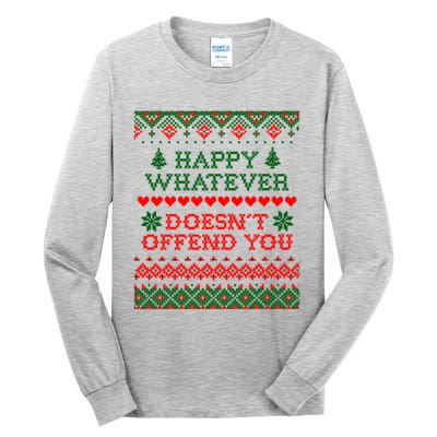 Funny Christmas Happy Whatever Tall Long Sleeve T-Shirt