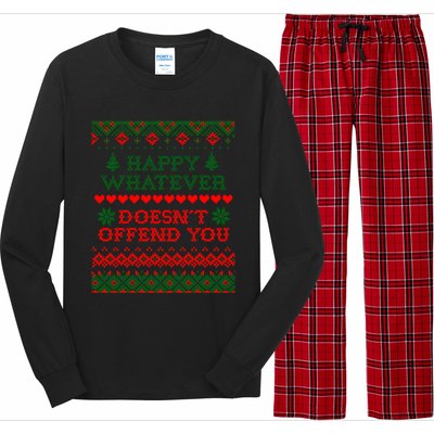 Funny Christmas Happy Whatever Long Sleeve Pajama Set