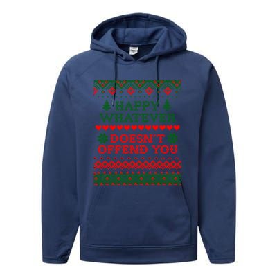 Funny Christmas Happy Whatever Performance Fleece Hoodie