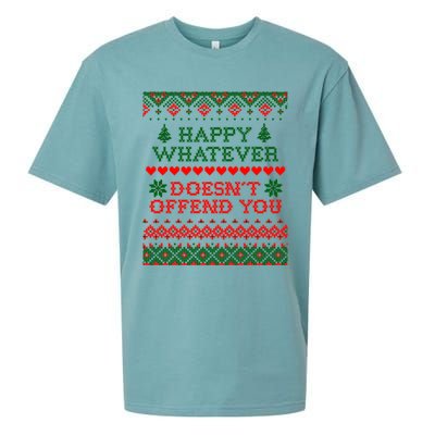 Funny Christmas Happy Whatever Sueded Cloud Jersey T-Shirt