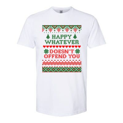 Funny Christmas Happy Whatever Softstyle CVC T-Shirt