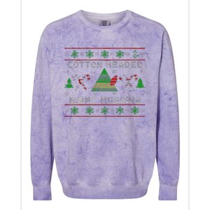 Funny Cotton Headed Ninny Muggins Elf Christmas Colorblast Crewneck Sweatshirt