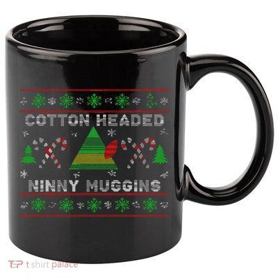 Funny Cotton Headed Ninny Muggins Elf Christmas 11oz C Handle Ceramic Mug