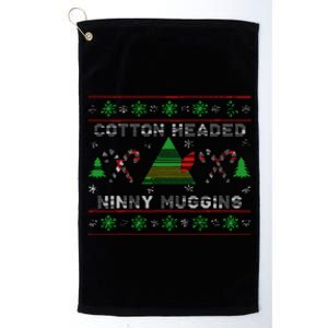 Funny Cotton Headed Ninny Muggins Elf Christmas Platinum Collection Golf Towel