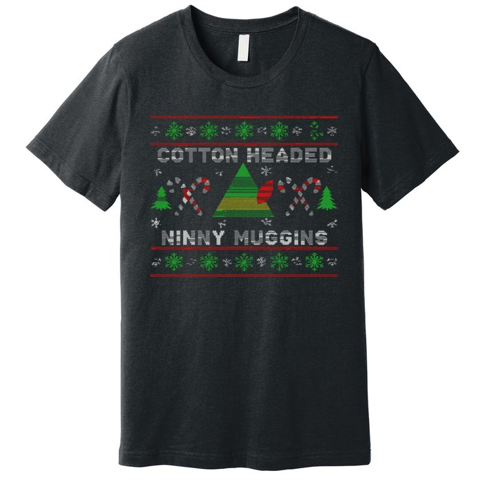 Funny Cotton Headed Ninny Muggins Elf Christmas Premium T-Shirt