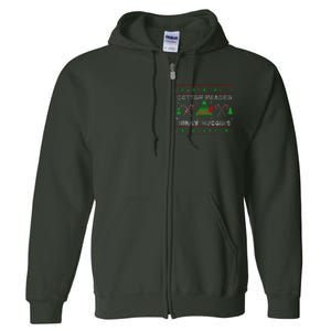 Funny Cotton Headed Ninny Muggins Elf Christmas Full Zip Hoodie