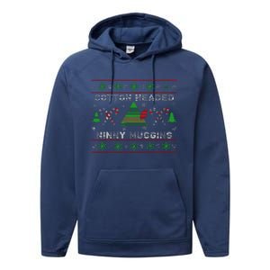 Funny Cotton Headed Ninny Muggins Elf Christmas Performance Fleece Hoodie