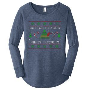 Funny Cotton Headed Ninny Muggins Elf Christmas Women's Perfect Tri Tunic Long Sleeve Shirt