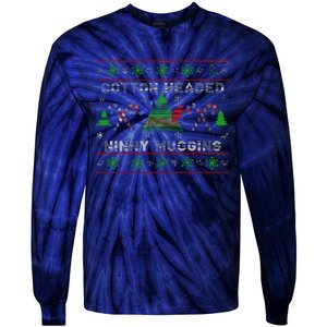 Funny Cotton Headed Ninny Muggins Elf Christmas Tie-Dye Long Sleeve Shirt