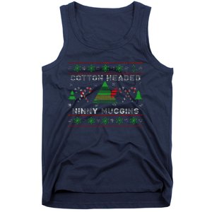 Funny Cotton Headed Ninny Muggins Elf Christmas Tank Top