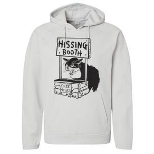 funny Cat Hissing Booth Free Hisses Performance Fleece Hoodie