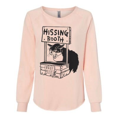 funny Cat Hissing Booth Free Hisses Womens California Wash Sweatshirt