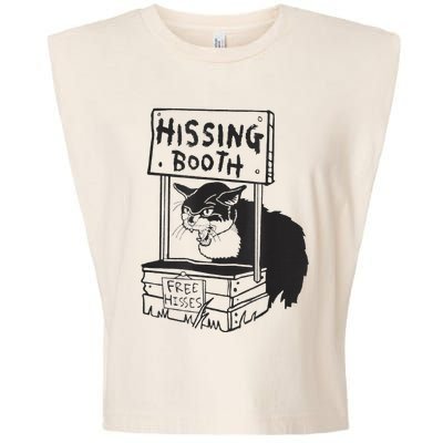 funny Cat Hissing Booth Free Hisses Garment-Dyed Women's Muscle Tee