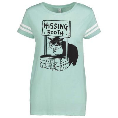 funny Cat Hissing Booth Free Hisses Enza Ladies Jersey Football T-Shirt