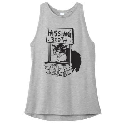 funny Cat Hissing Booth Free Hisses Ladies PosiCharge Tri-Blend Wicking Tank