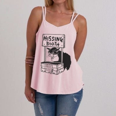 funny Cat Hissing Booth Free Hisses Women's Strappy Tank