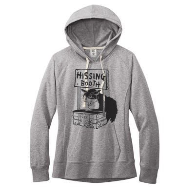 funny Cat Hissing Booth Free Hisses Women's Fleece Hoodie