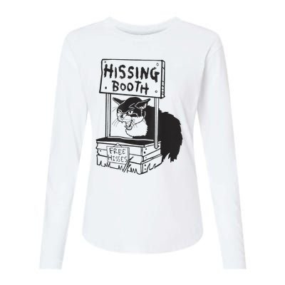 funny Cat Hissing Booth Free Hisses Womens Cotton Relaxed Long Sleeve T-Shirt