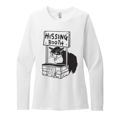 funny Cat Hissing Booth Free Hisses Womens CVC Long Sleeve Shirt