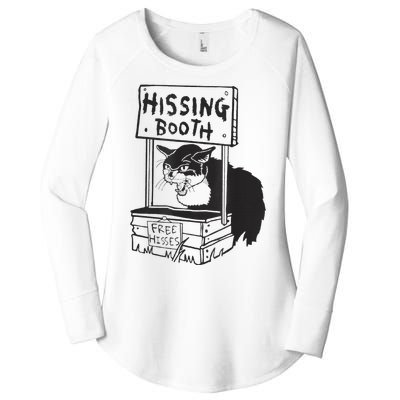 funny Cat Hissing Booth Free Hisses Women's Perfect Tri Tunic Long Sleeve Shirt