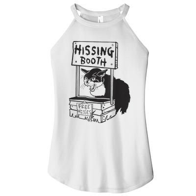 funny Cat Hissing Booth Free Hisses Women's Perfect Tri Rocker Tank