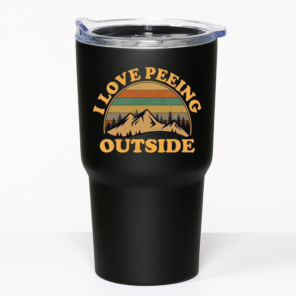 funny Camping Hiking I Love Peeing Outside Tumbler