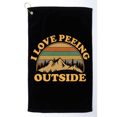 funny Camping Hiking I Love Peeing Outside Golf Towel