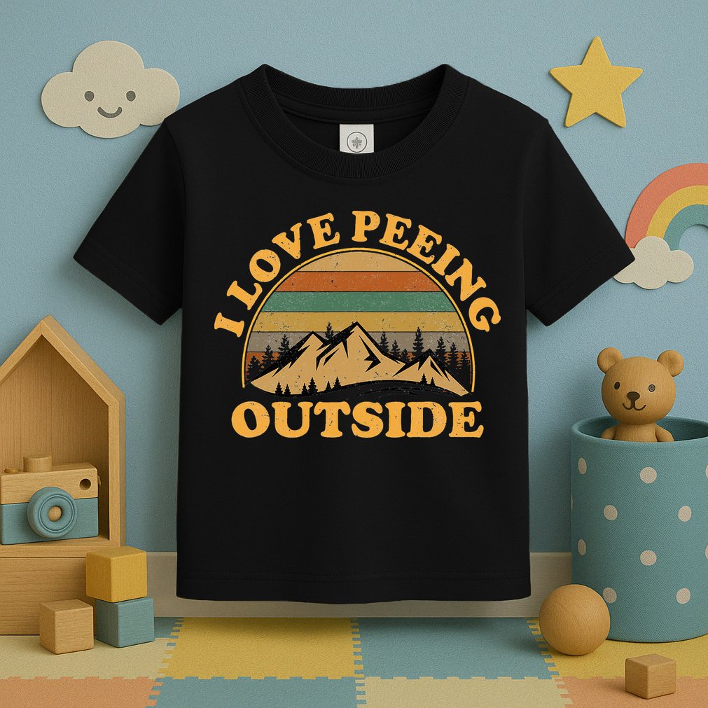 funny Camping Hiking I Love Peeing Outside Toddler T-Shirt