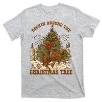 Funny Cowboy Horsing Rocking Around Christmas Tree Western T-Shirt