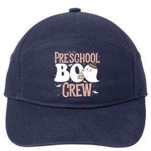 Funny Cute Halloween Preschool Boo Crew Costume Teacher Gift 7-Panel Snapback Hat