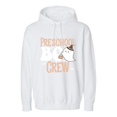 Funny Cute Halloween Preschool Boo Crew Costume Teacher Gift Garment-Dyed Fleece Hoodie