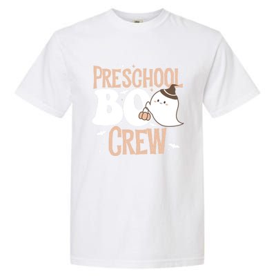 Funny Cute Halloween Preschool Boo Crew Costume Teacher Gift Garment-Dyed Heavyweight T-Shirt