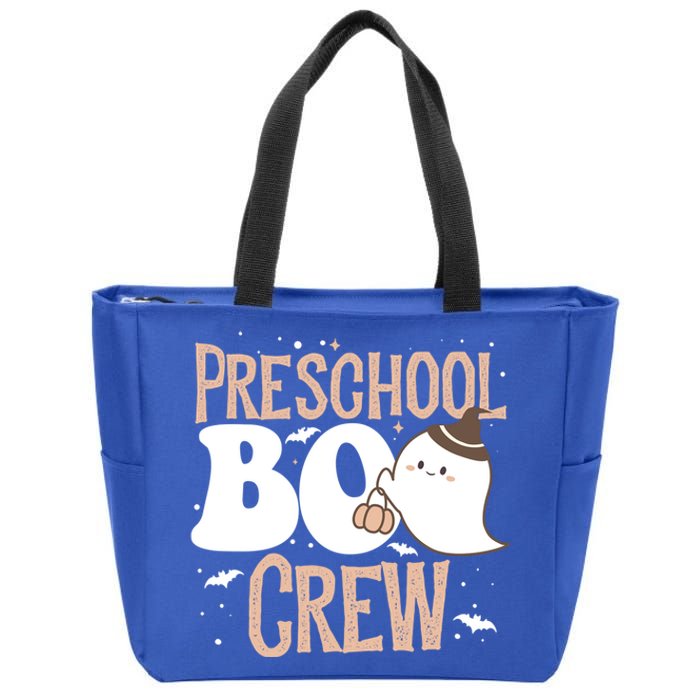 Funny Cute Halloween Preschool Boo Crew Costume Teacher Cool Gift Zip Tote Bag