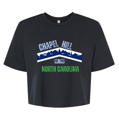 Flag Chapel Hill North Carolina Nc Vintage Bella+Canvas Jersey Crop Tee