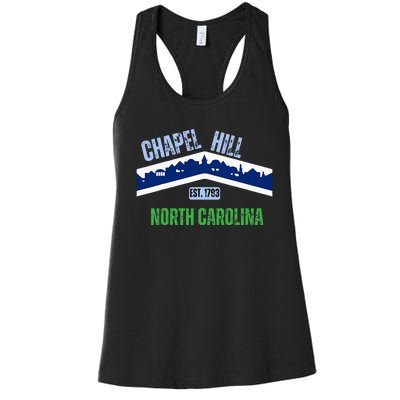 Flag Chapel Hill North Carolina Nc Vintage Women's Racerback Tank