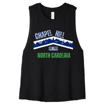 Flag Chapel Hill North Carolina Nc Vintage Women's Racerback Cropped Tank