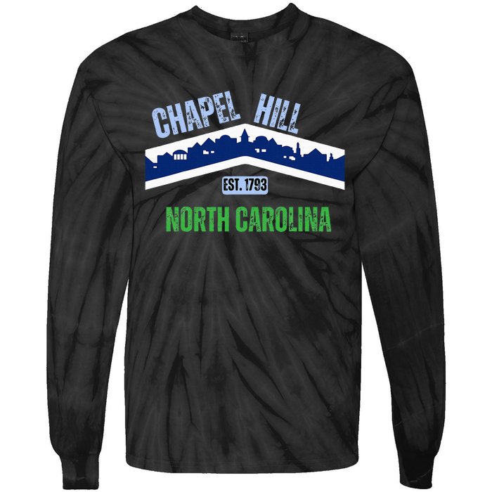 Flag Chapel Hill North Carolina Nc Vintage Tie-Dye Long Sleeve Shirt