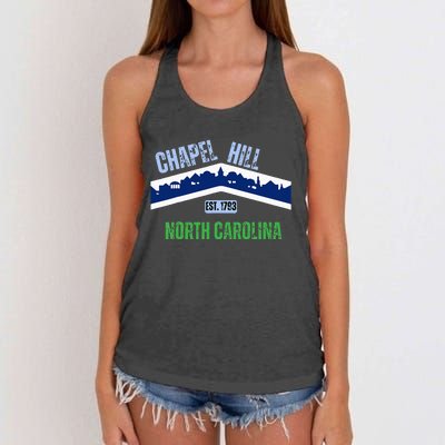 Flag Chapel Hill North Carolina Nc Vintage Women's Knotted Racerback Tank