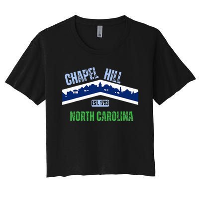 Flag Chapel Hill North Carolina Nc Vintage Women's Crop Top Tee