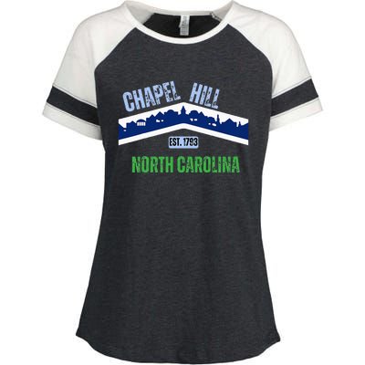 Flag Chapel Hill North Carolina Nc Vintage Enza Ladies Jersey Colorblock Tee