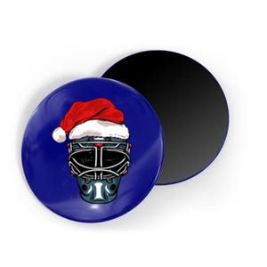 Funny Christmas Hockey Goalie Mask Santa Hat Xmas Celebrate Gift Magnet