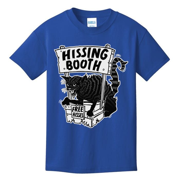 Funny Cat Hissing Booth For Cat Moms And Cat Dads Cool Gift Kids T-Shirt