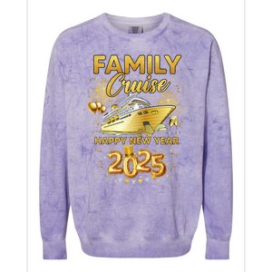 Family Cruise Happy New Year Decorations 2025 New Year Trip Cool Gift Colorblast Crewneck Sweatshirt