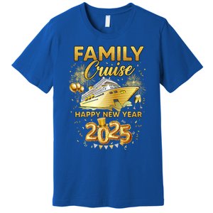 Family Cruise Happy New Year Decorations 2025 New Year Trip Cool Gift Premium T-Shirt