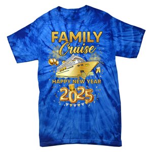 Family Cruise Happy New Year Decorations 2025 New Year Trip Cool Gift Tie-Dye T-Shirt