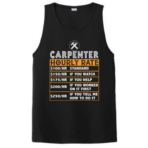 Funny Carpenter Hourly Rate Labor Price Chart Cute Gift PosiCharge Competitor Tank