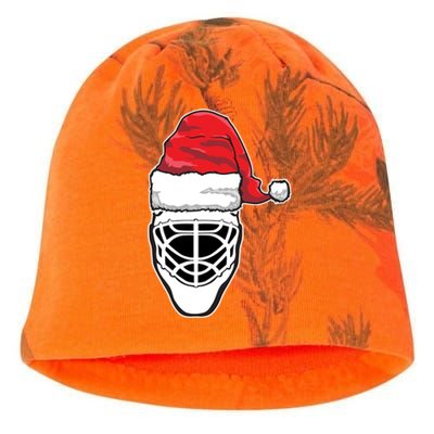 Funny Christmas Hockey Goalie Mask Santa Hat Xmas Gift Kati - Camo Knit Beanie